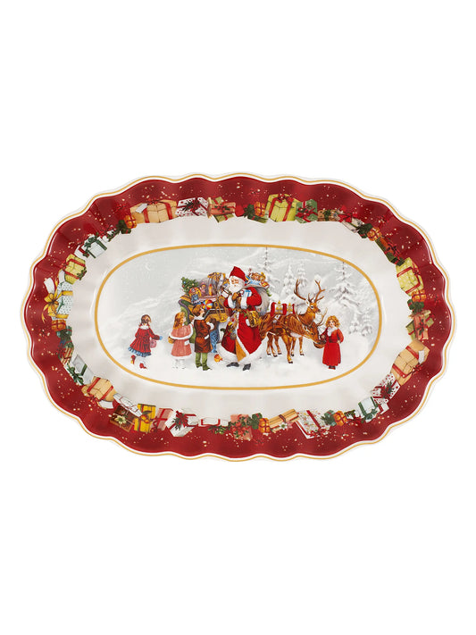 Toy's Fantasy Bowl Oval Large, Santa And Kids
