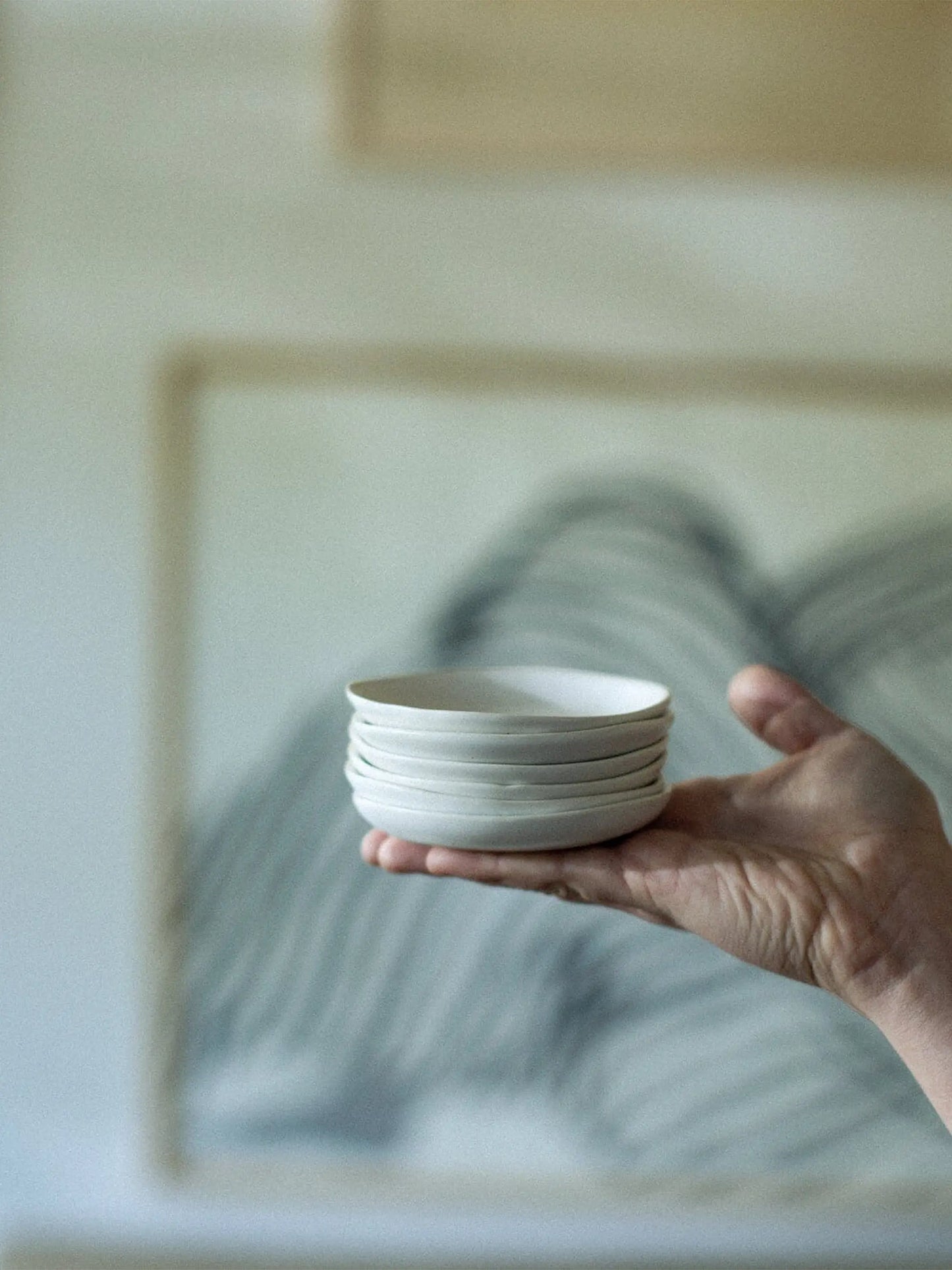 Speckled White Mini Stoneware Plates – Set of 4 (10.2 cm)