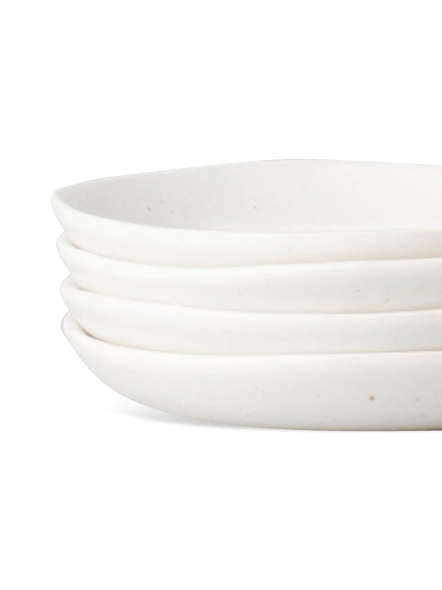 Speckled White Mini Stoneware Plates – Set of 4 (10.2 cm)