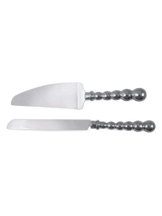 String Of Pearls 2-Piece Pearled Cake Server Set