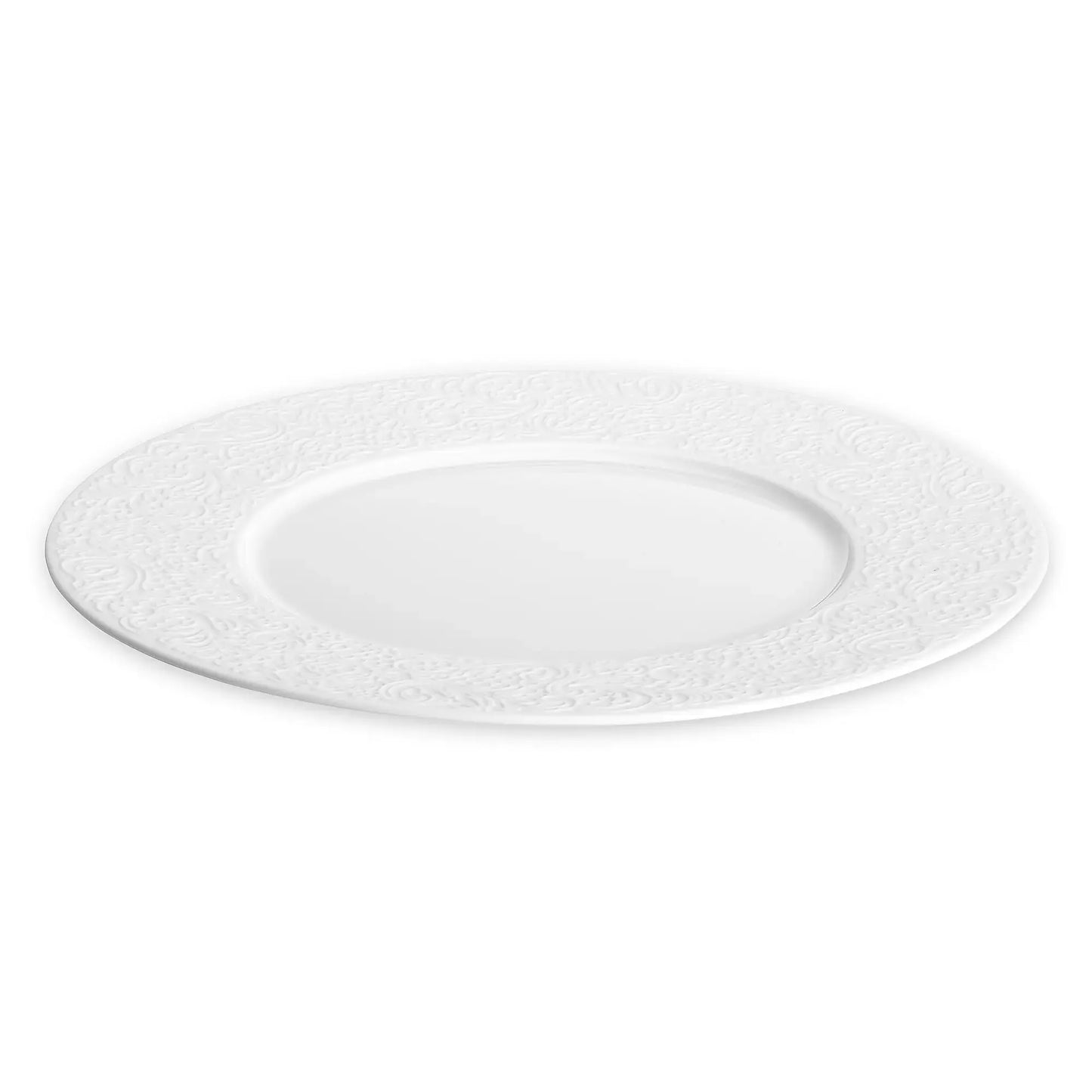 L Couture Elegant Lace-Rim Dessert Plate Set (4 Pieces)