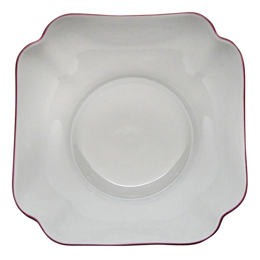 Entropia Red Porcelain Cereal Bowl Set (4-Piece)