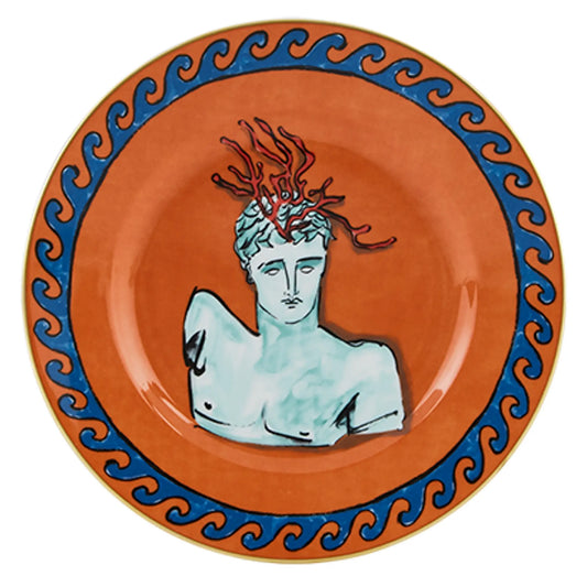 Il Viaggio di Nettuno Dessert Plate - Rock Orange