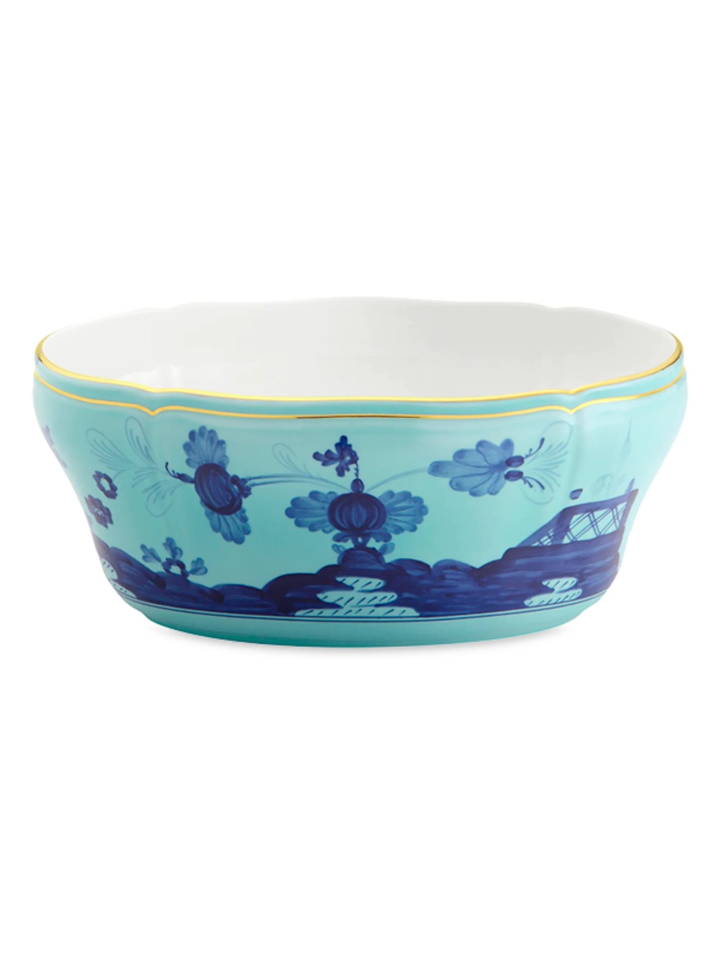 Oriente Italiano Gold-Rimmed Salad Bowl