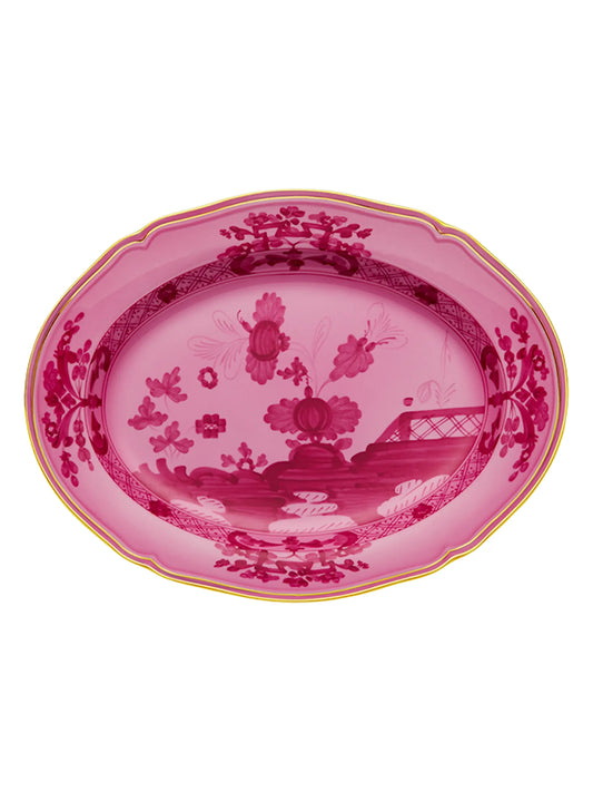 Oriente Italiano Gold-Rimmed Oval Platter