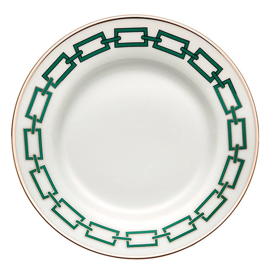 Catene Geometric Porcelain Dinner Plate (Green)