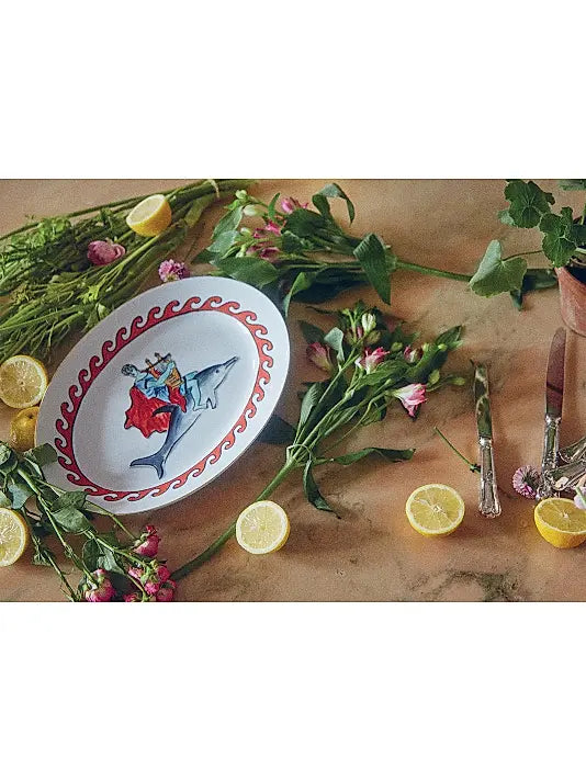 Il Viaggio Di Nettuno Dolphine Oval Platter