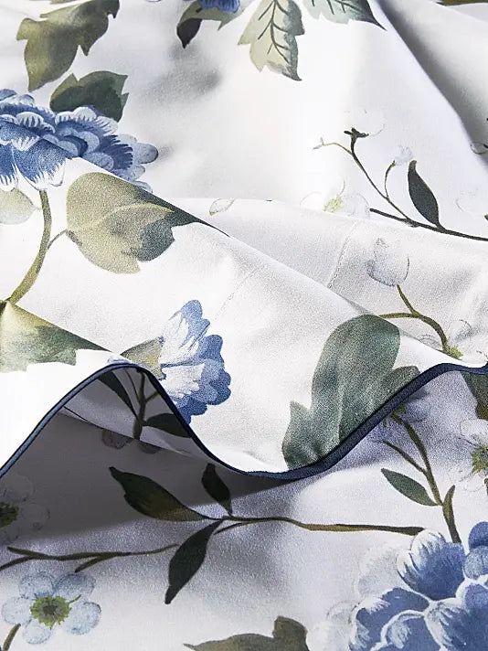 Amboise Floral Cotton Percale Sheet & Pillowcase Set