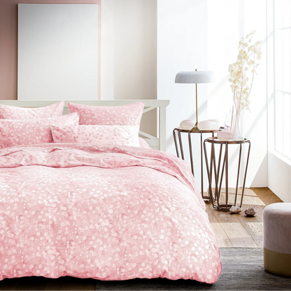 Rosée Rose 300-Thread Count Cotton Sateen Sheet Set & Pillowcases – Rose