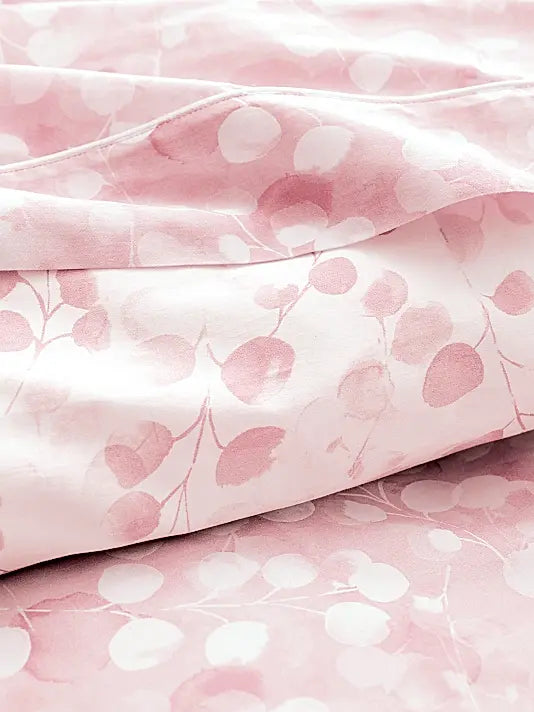 Rosée Rose 300-Thread Count Cotton Sateen Sheet Set & Pillowcases – Rose