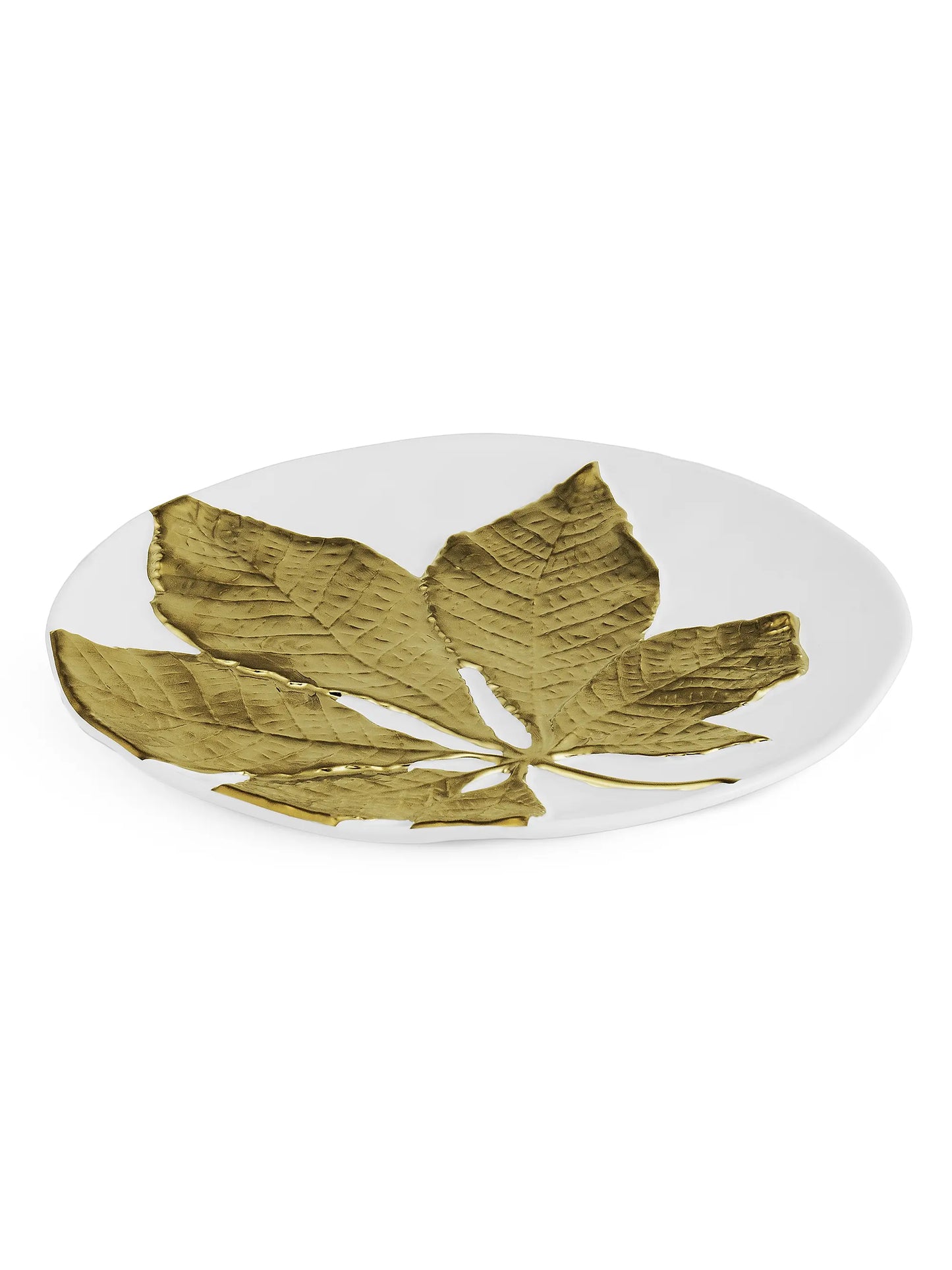 Harvest Chestnut Leaf 4-Piece Salad Plate Set