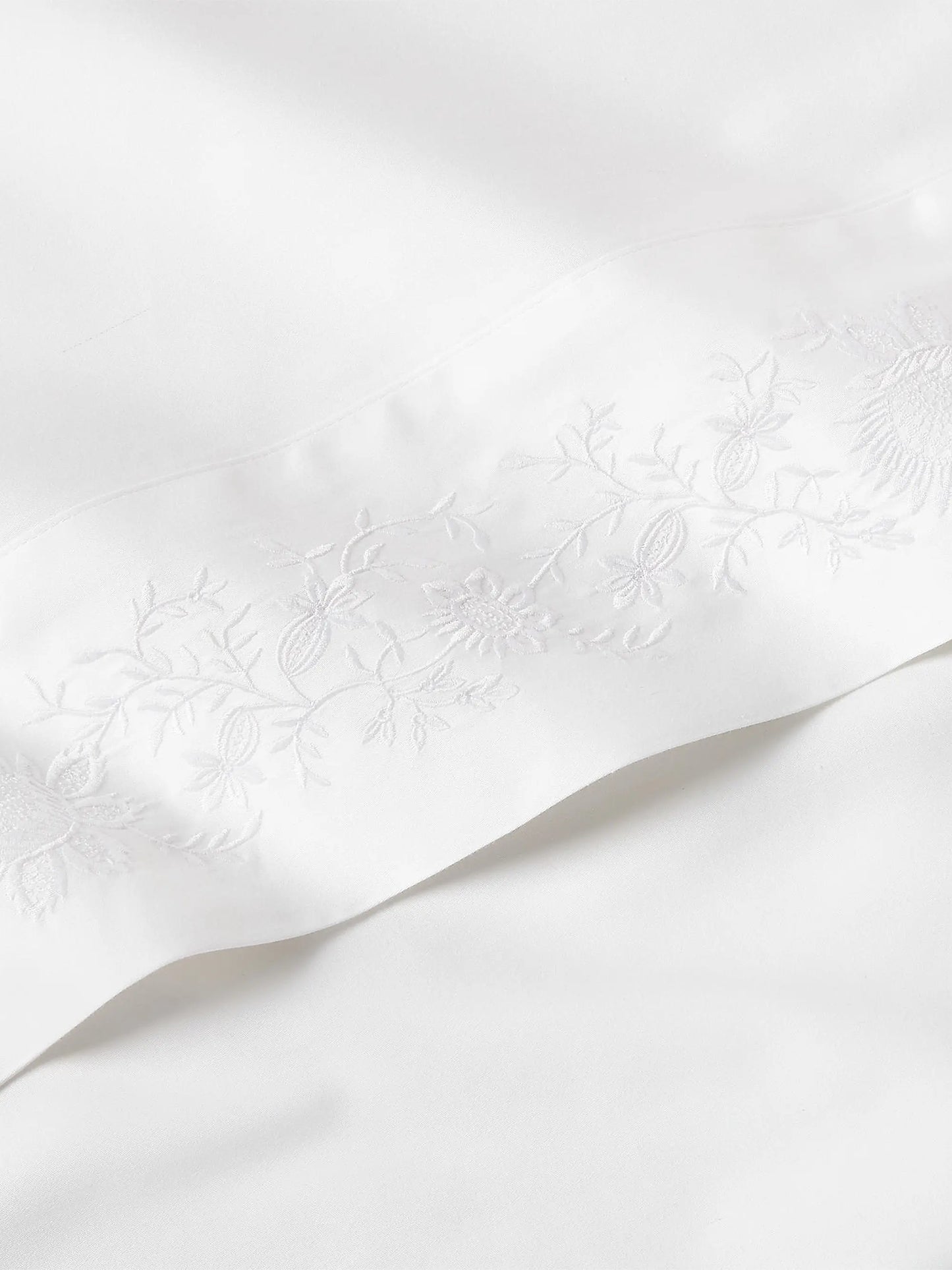Eloise Embroidered Cotton Sateen Sheet & Pillowcase Collection
