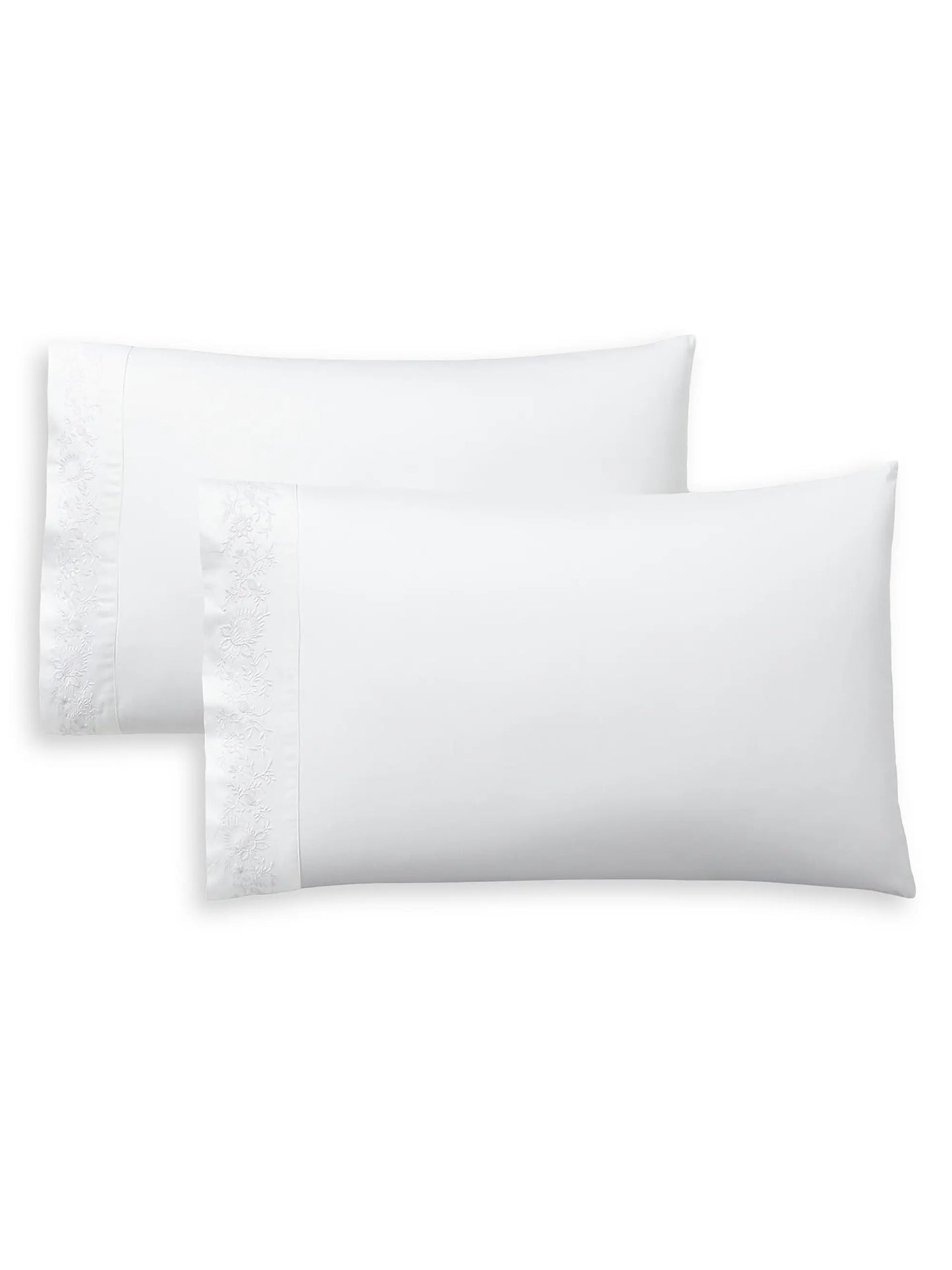 Eloise Embroidered Cotton Sateen Sheet & Pillowcase Collection