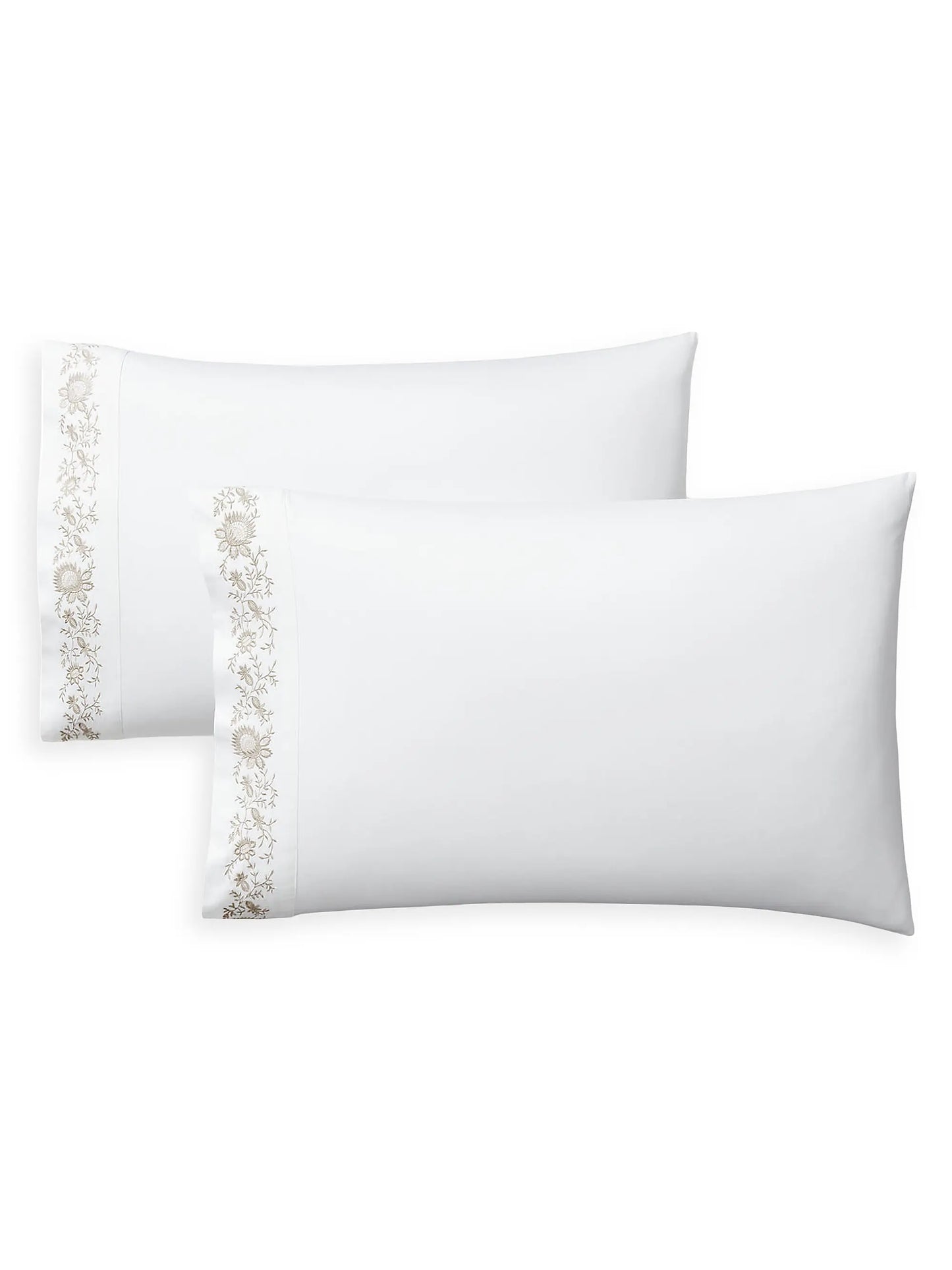 Eloise Embroidered Cotton Sateen Sheet & Pillowcase Collection