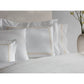 Classic Chain Embroidered Cotton Percale Sheet & Pillowcase Set