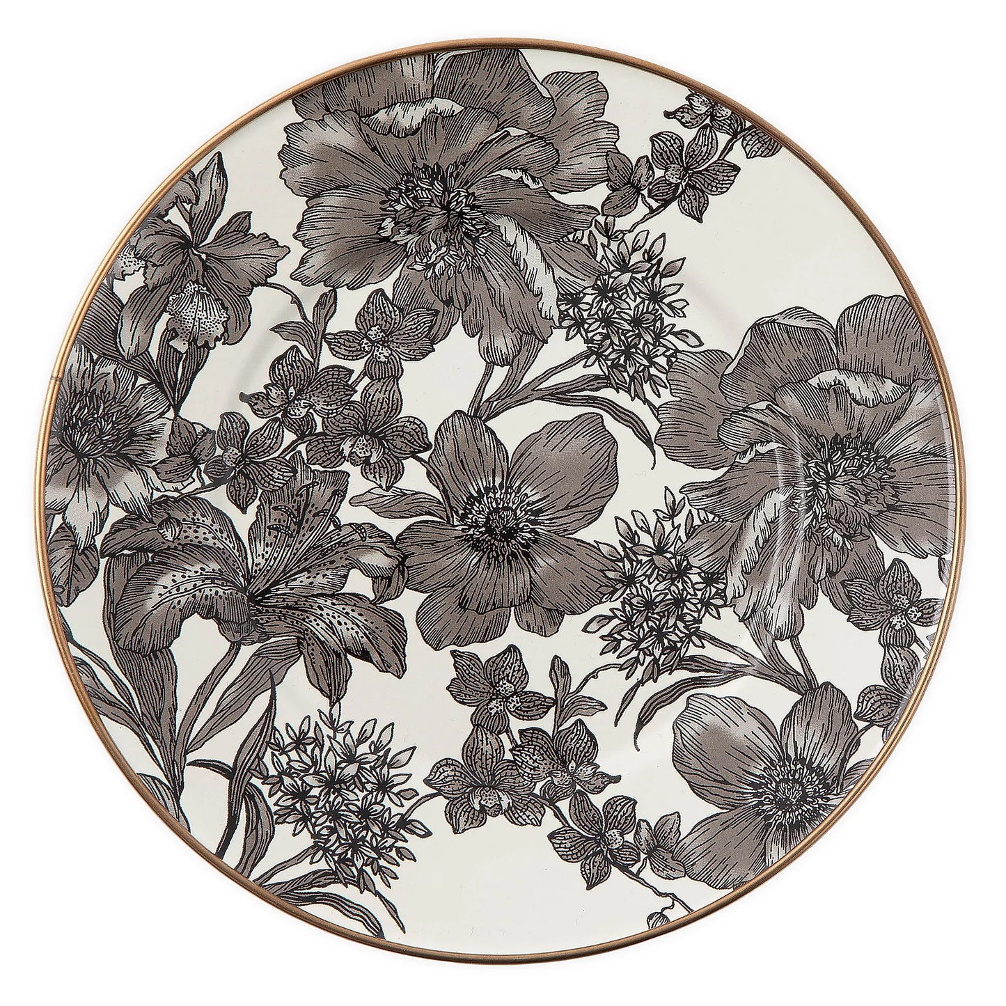 Sterling English Garden Enamel Salad / Dessert Plate
