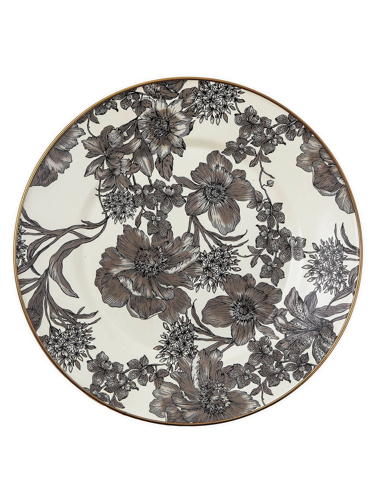 English Garden Floral Enamel Dinner Plate
