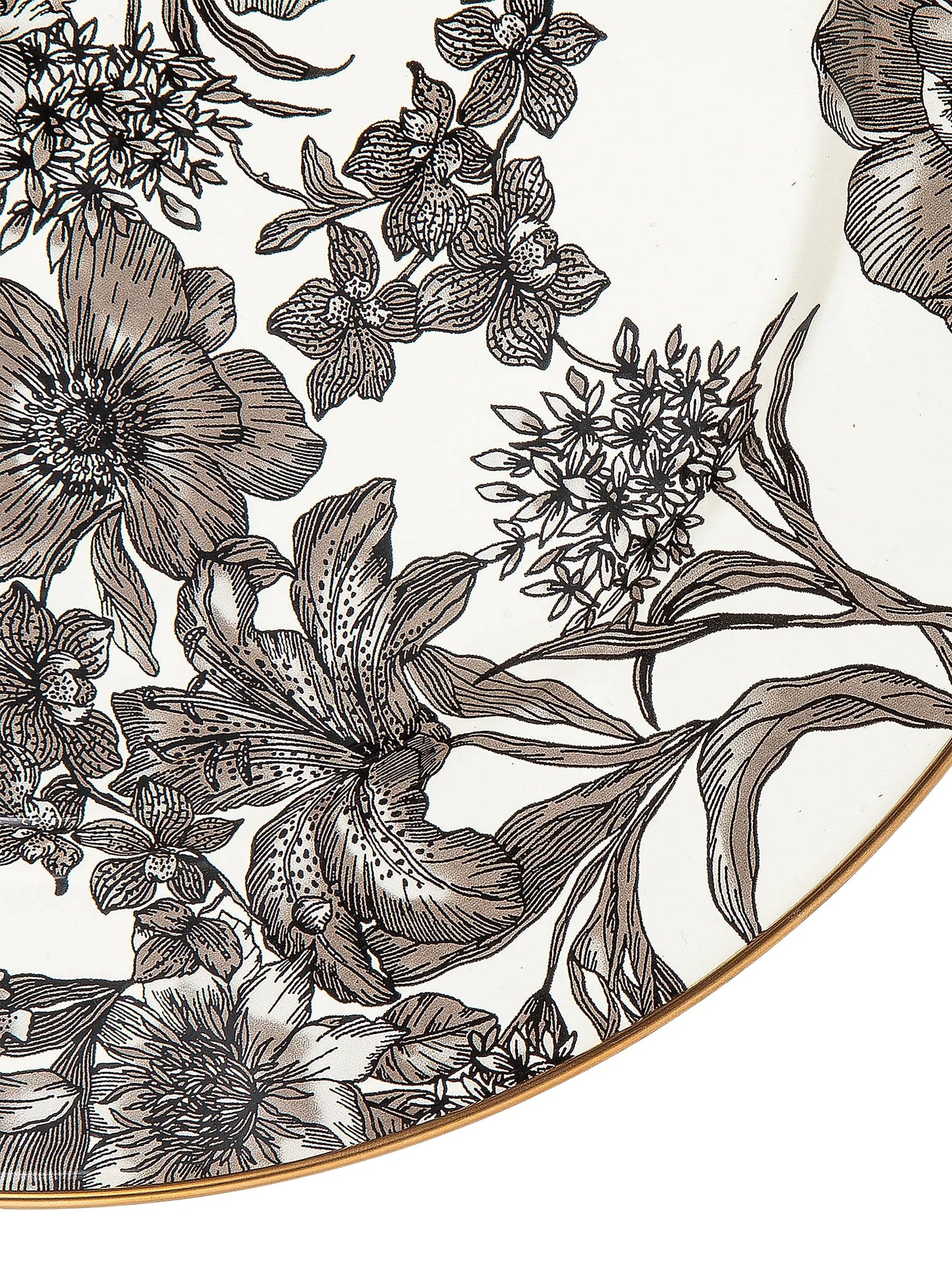 English Garden Floral Enamel Dinner Plate