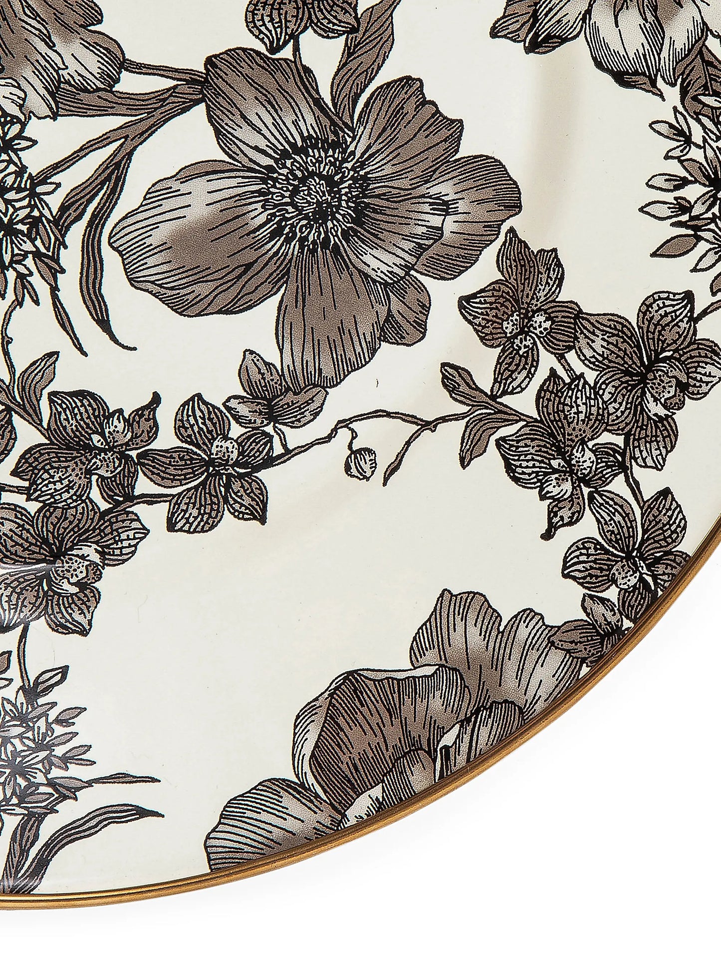 English Garden Floral Enamel Dinner Plate