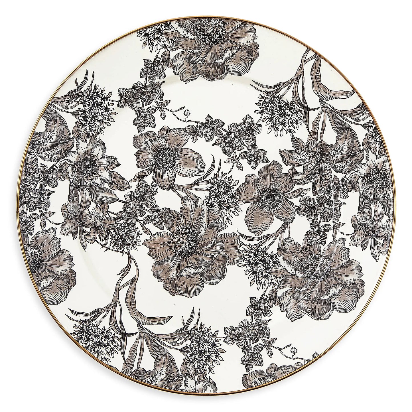 English Garden Floral Enamel Dinner Plate