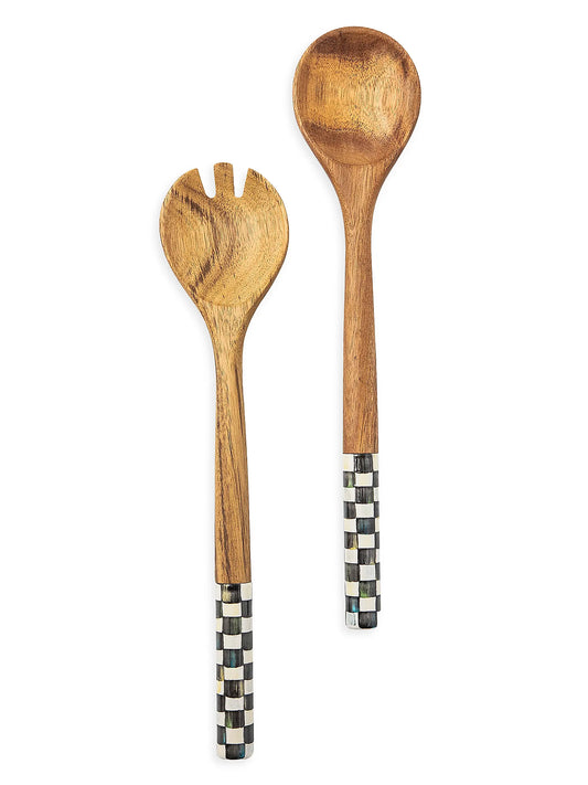 Courtly Check Salad Servers