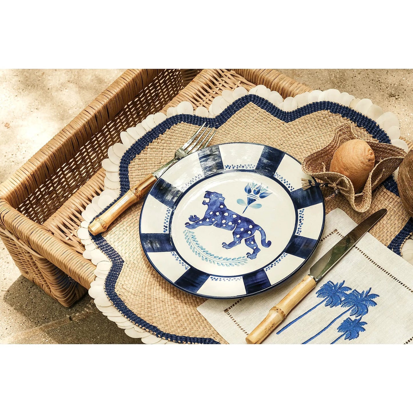 Aracata Hand-Painted Ceramic Dessert Plate