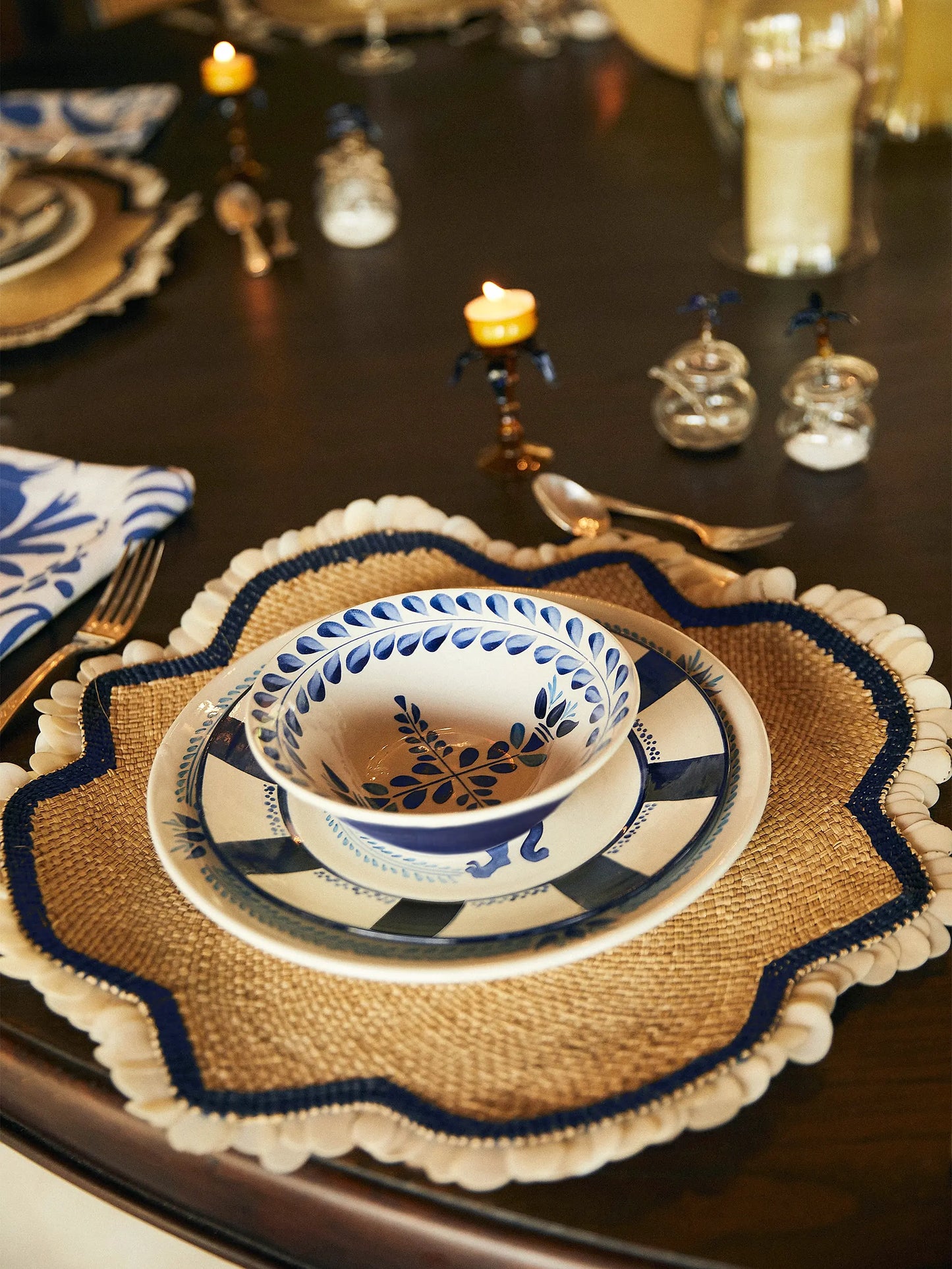 Peregrinos Hand-Painted Ceramic Bowls (2-Piece Set)