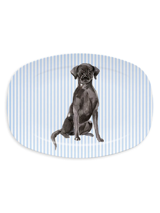 Woof Woof Best Friends Black Lab Platter