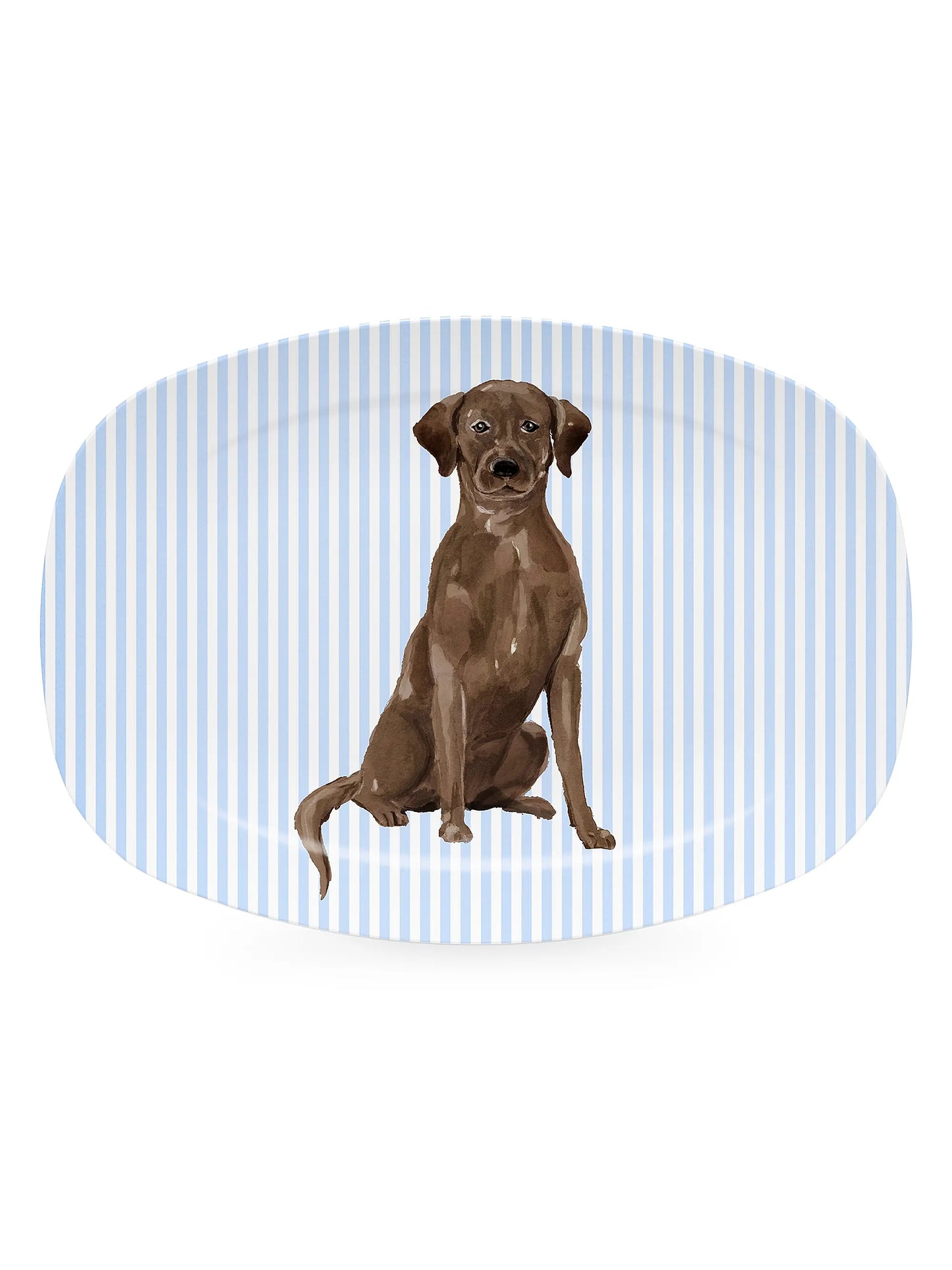 Woof Woof Best Friends Chocolate Lab Platter