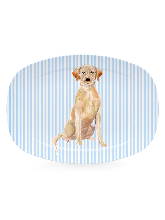 Woof Woof Best Friends Yellow Lab Platter
