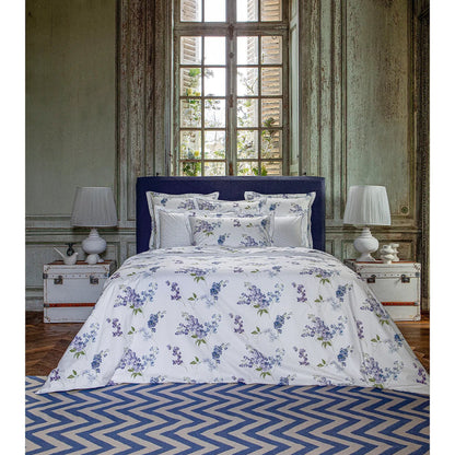 Charme Reversible Floral & Dot-Dash Cotton Sheet & Pillowcase Set