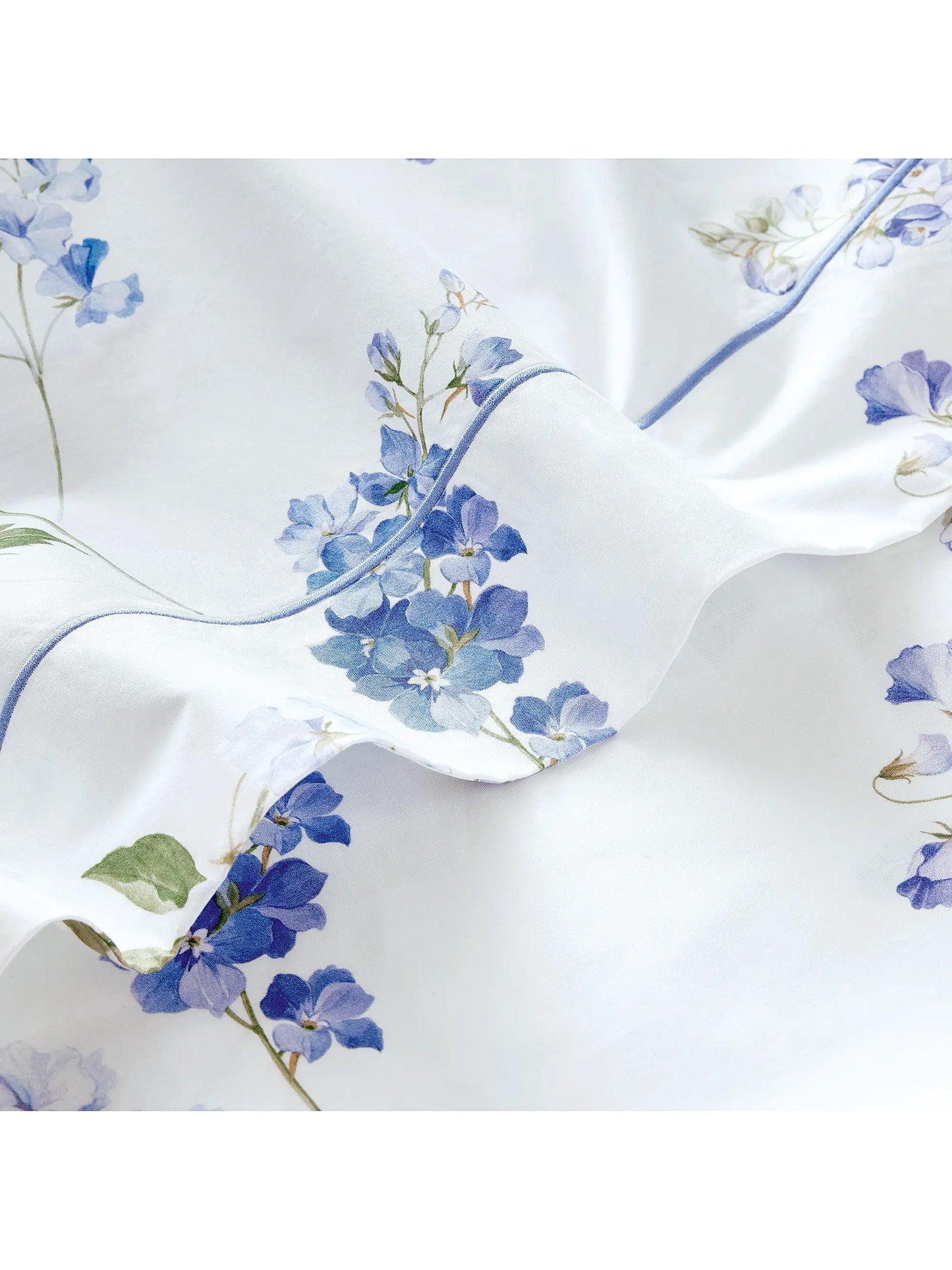 Charme Reversible Floral & Dot-Dash Cotton Sheet & Pillowcase Set