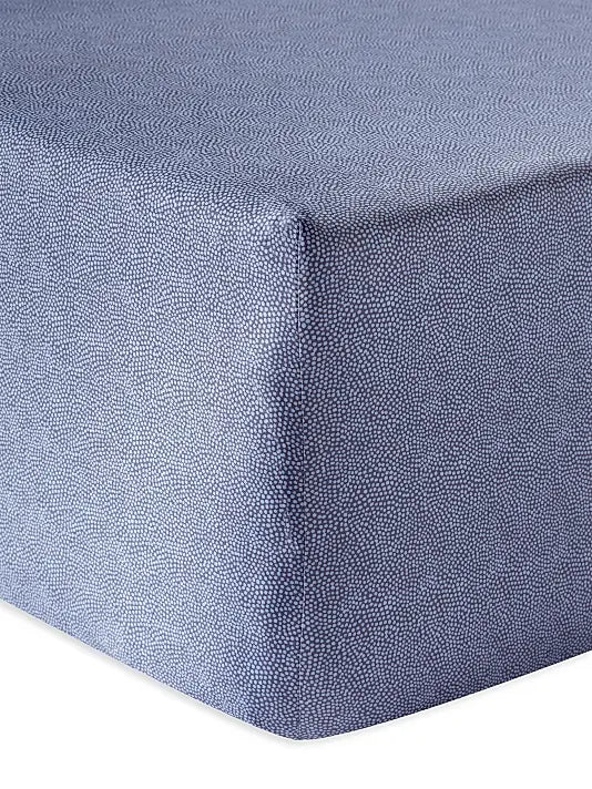 Imaginaire Abstract Floral Cotton Sheet & Pillowcase Set (Blue)