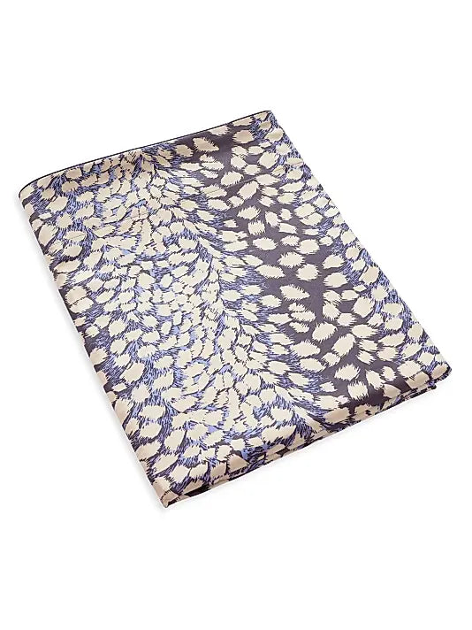 Imaginaire Abstract Floral Cotton Sheet & Pillowcase Set (Blue)
