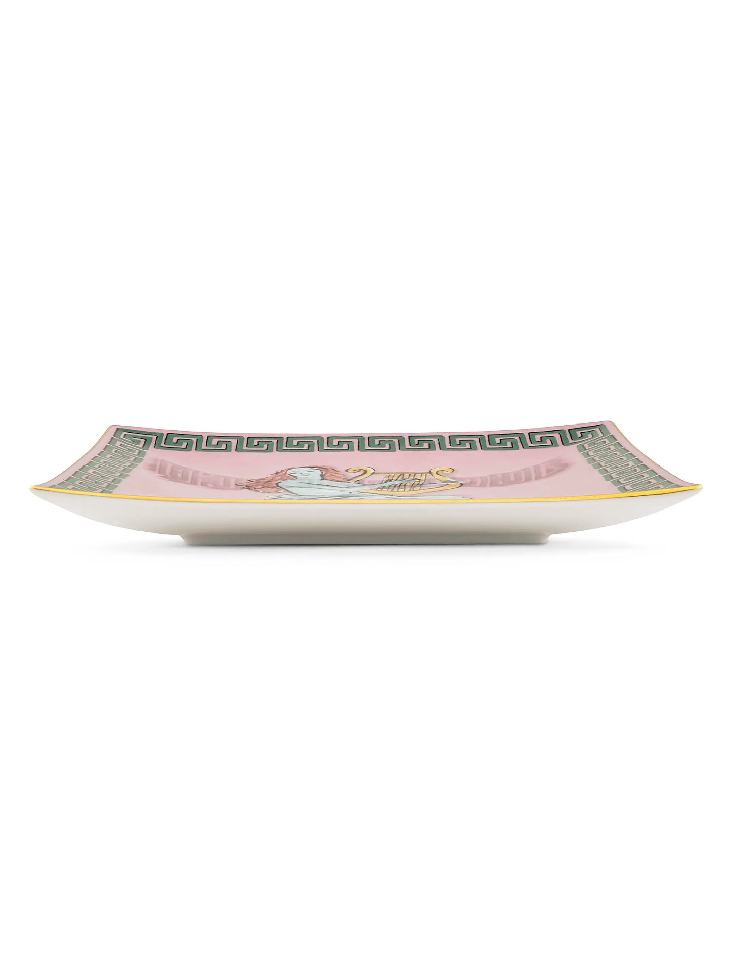 Il Viaggio di Nettuno Squared Porcelain Dessert Plate (Pink)