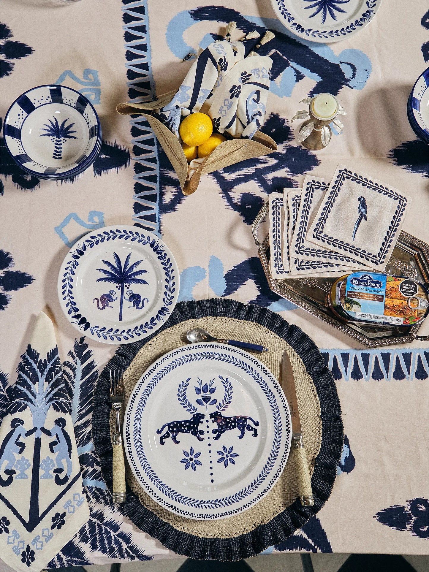 Palma Real Hand-Painted Ceramic Bowls (2-Piece Set)