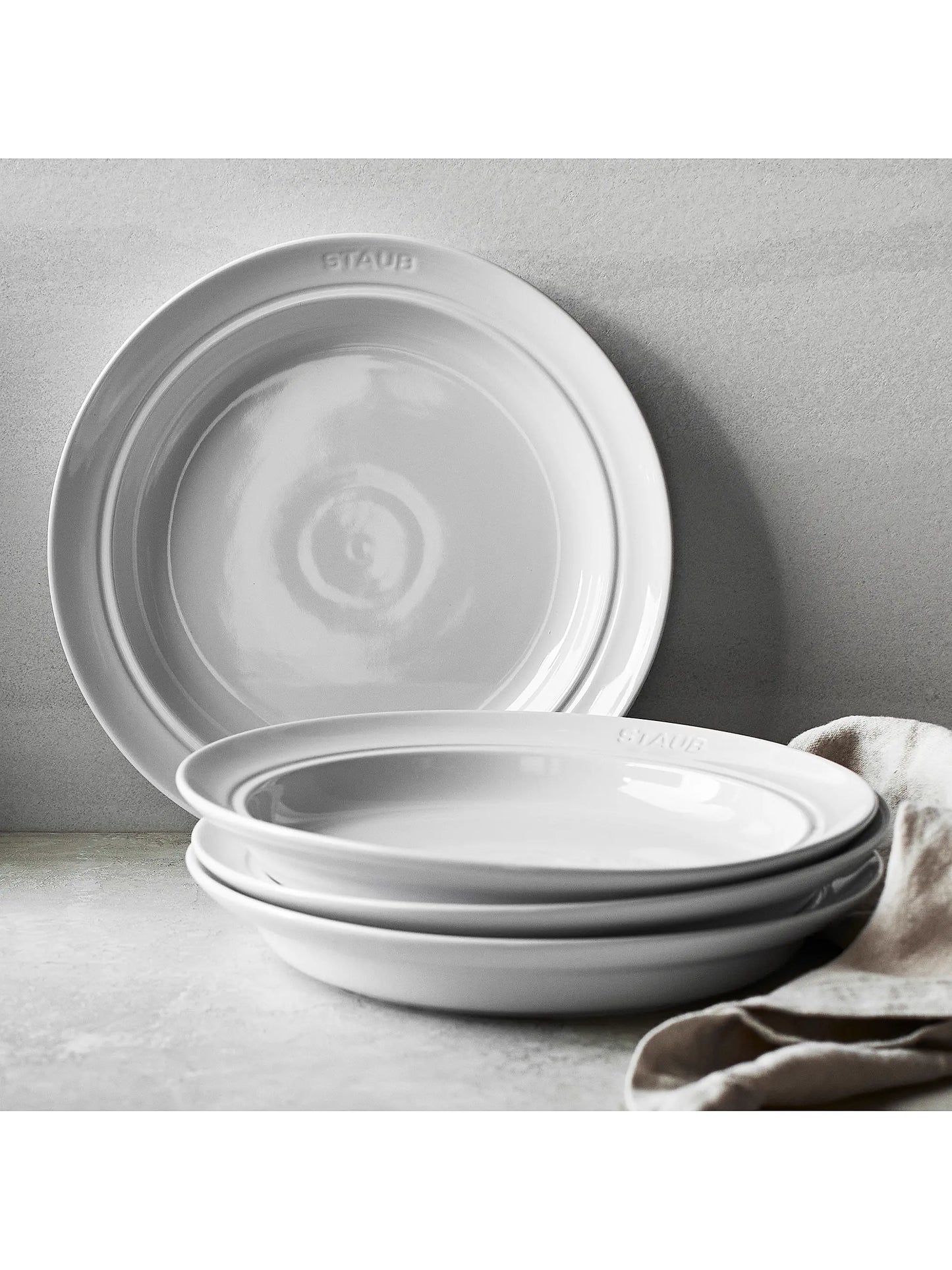 White Truffle 9.5 in Soup & Pasta Bowl Set — 4 Pieces