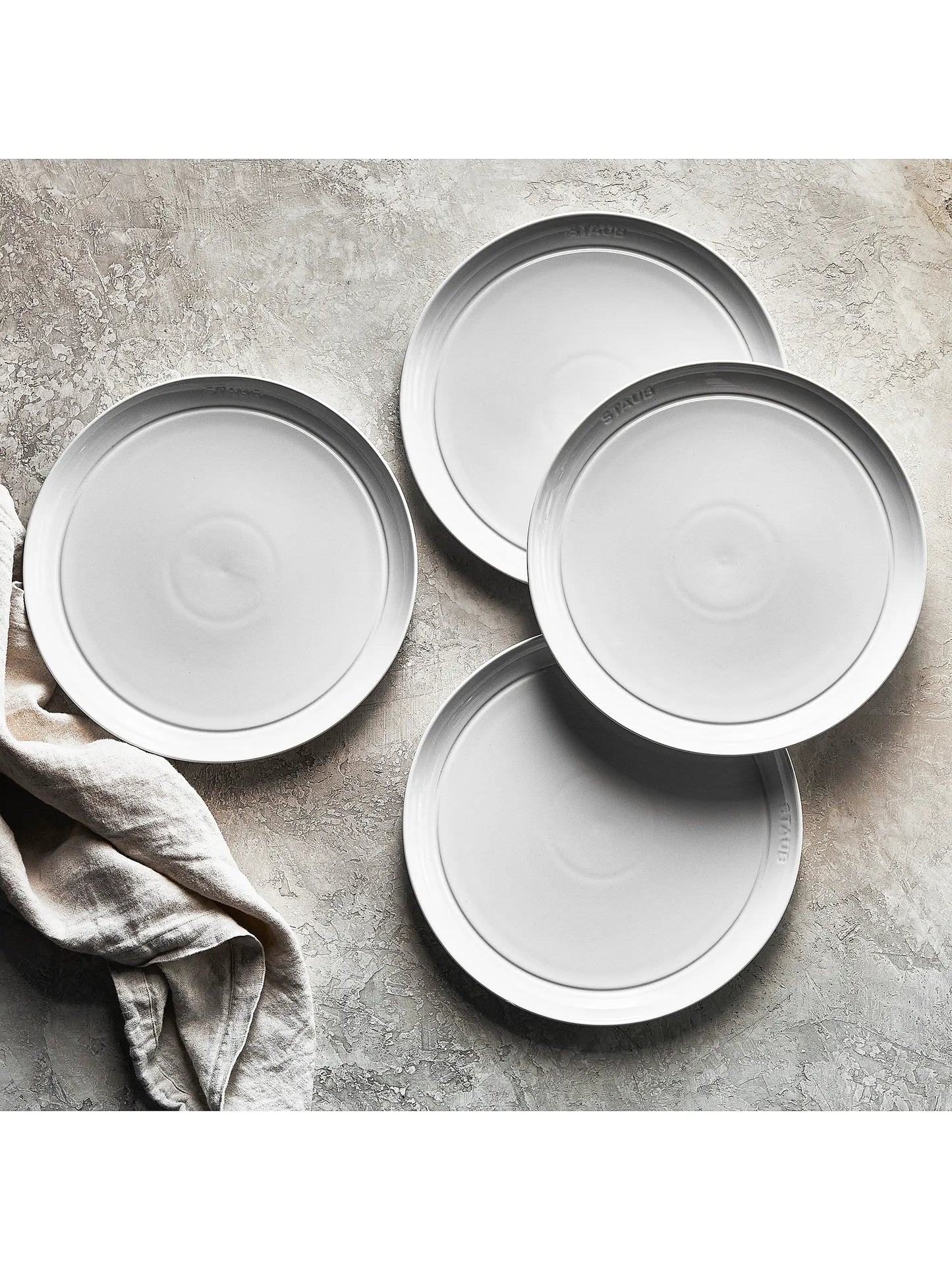 Ceramic Dinner Plate Set (4 × 10″)