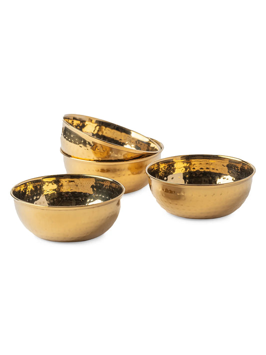 Dal Serving Bowl - Hammered Stainless Steel - Set of 4