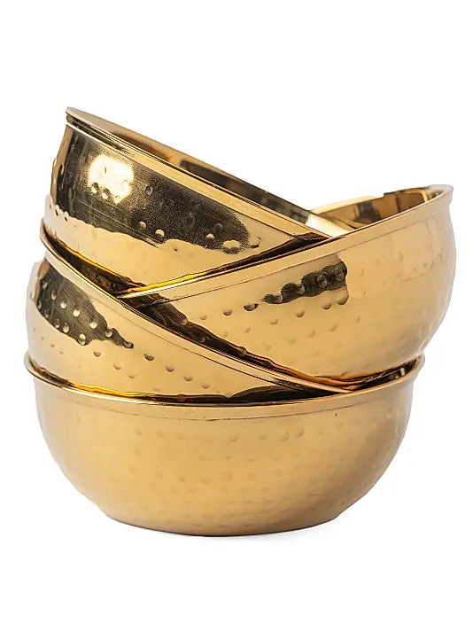 Dal Serving Bowl - Hammered Stainless Steel - Set of 4
