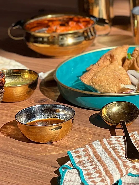 Dal Serving Bowl - Hammered Stainless Steel - Set of 4