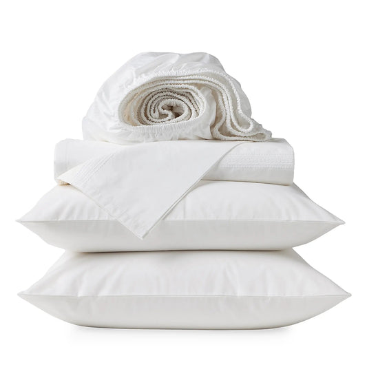 Landscape Embroidered Organic Percale Sheet Set