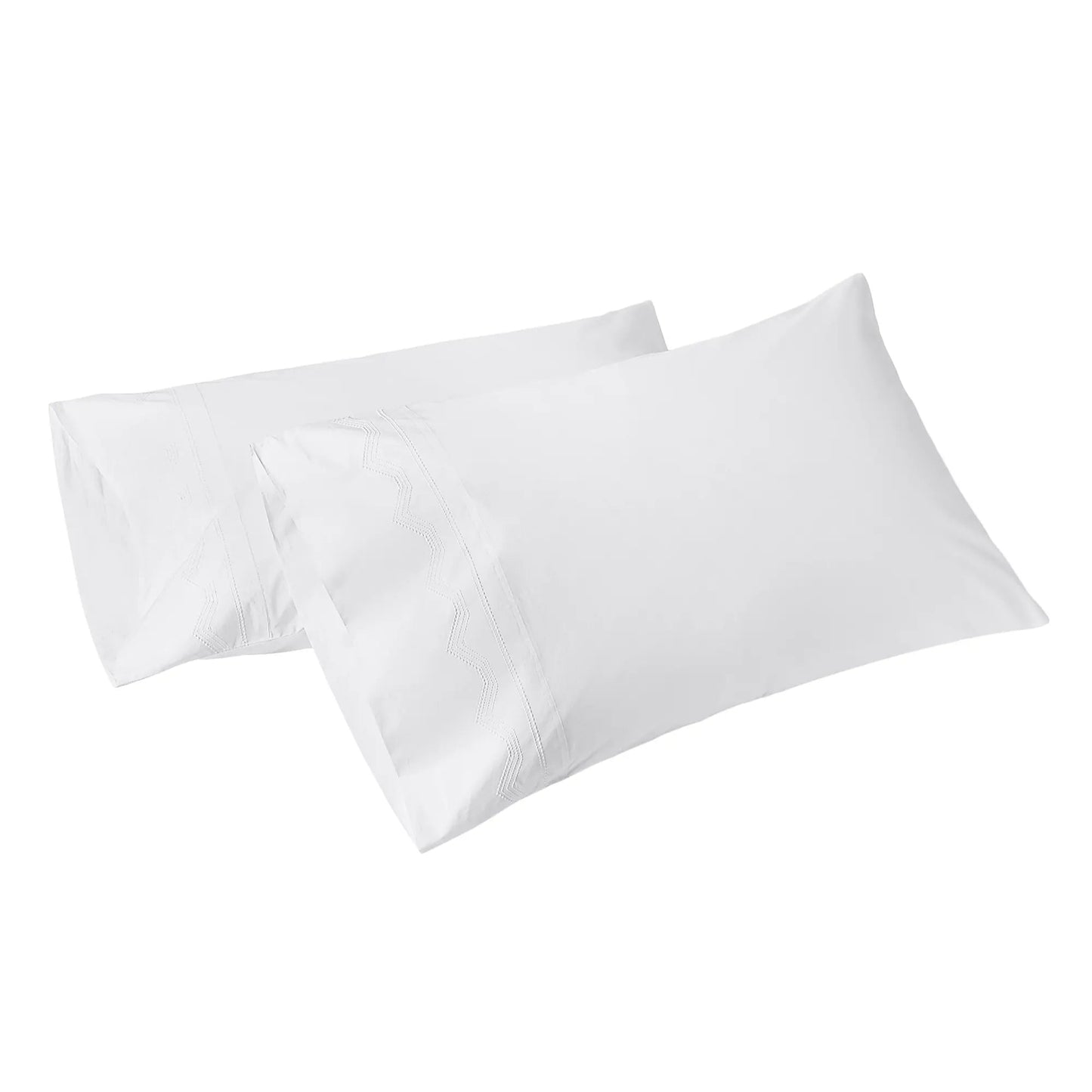 Vista Embroidered Organic Pillowcase Set (Pair)