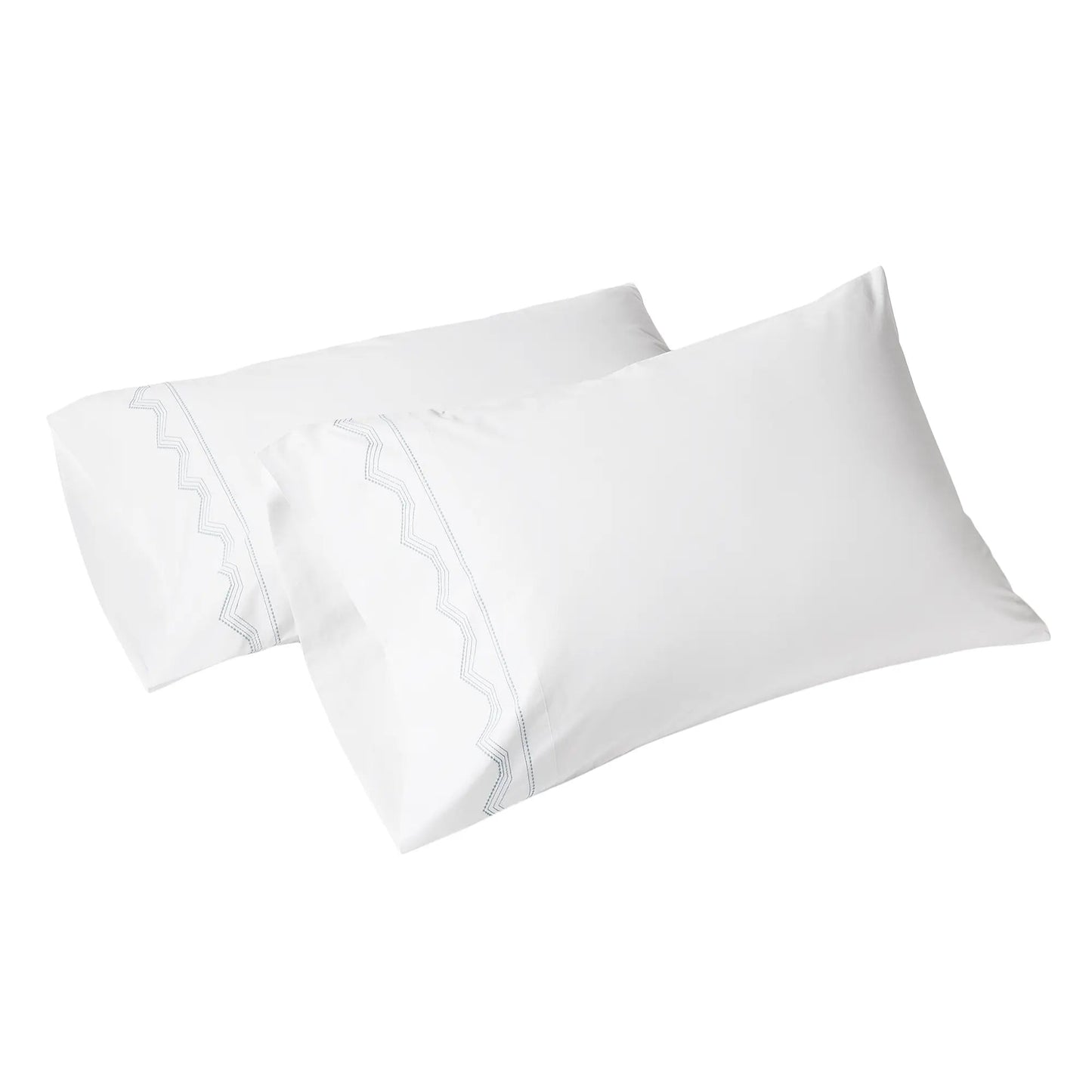Vista Embroidered Organic Pillowcase Set (Pair)
