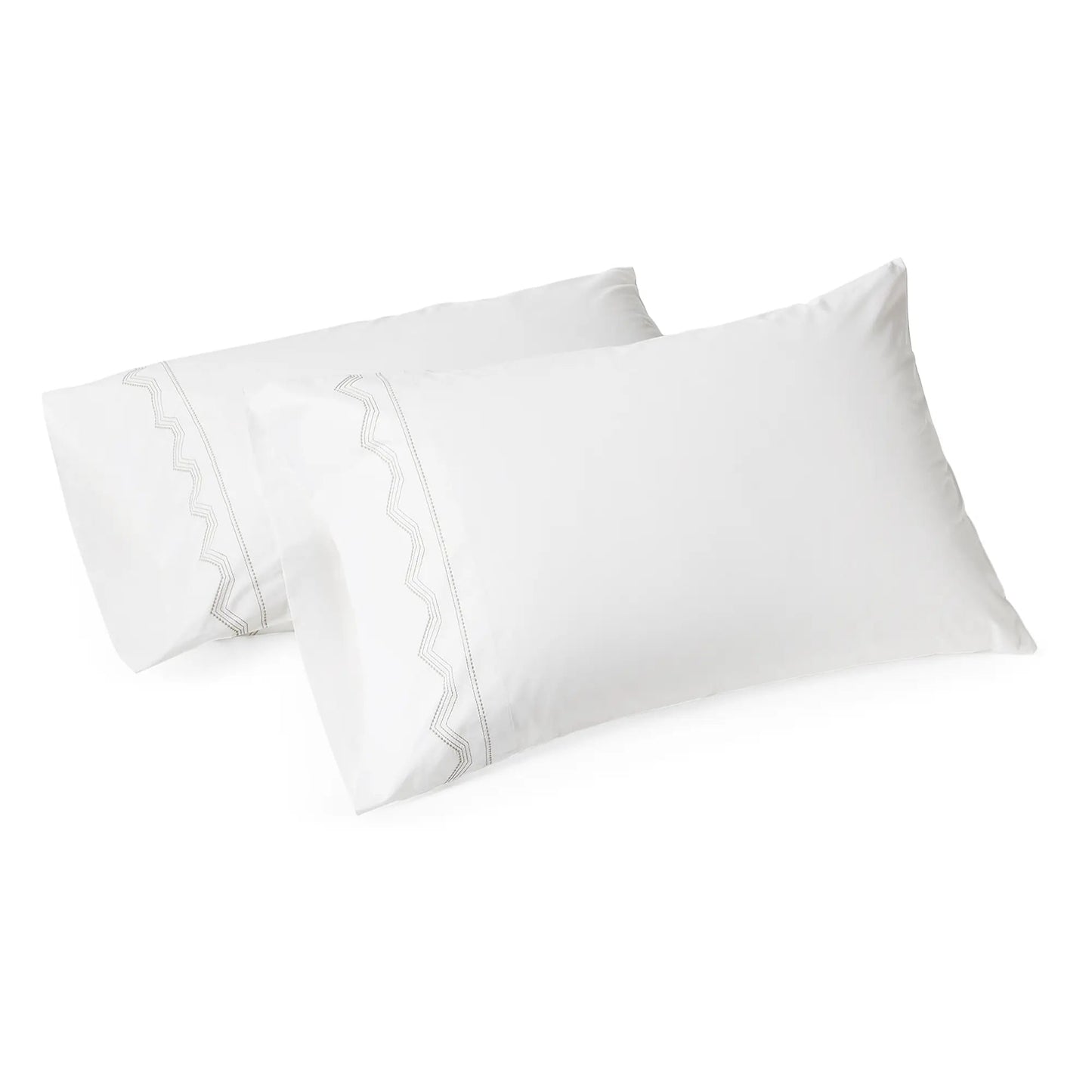 Vista Embroidered Organic Pillowcase Set (Pair)