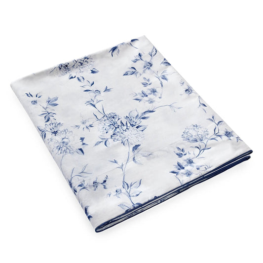 Malacca Organic Cotton Percale Bedding Collection – Blue on White
