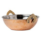 Indian Handi Serving Bowl - Hammered Copper Double Walled