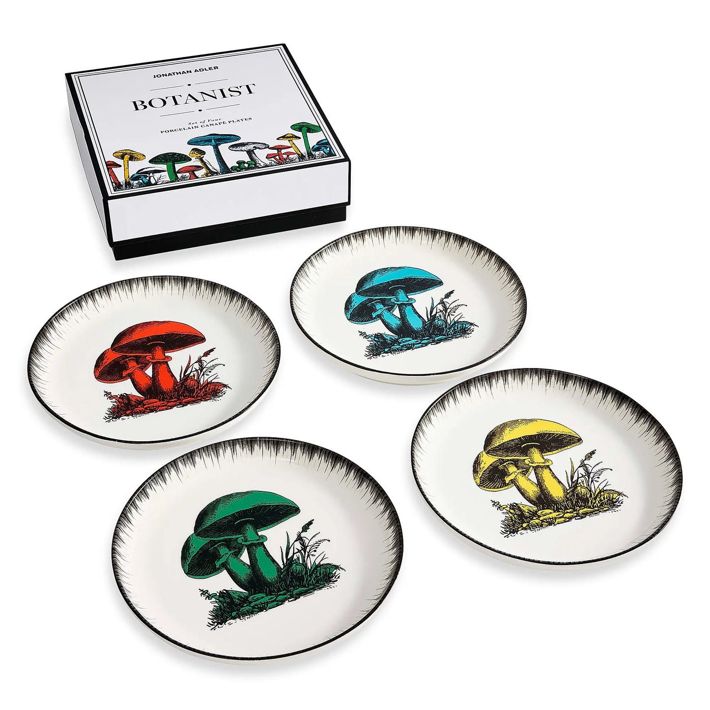 Botanist 4-Piece Canapé Plate Set
