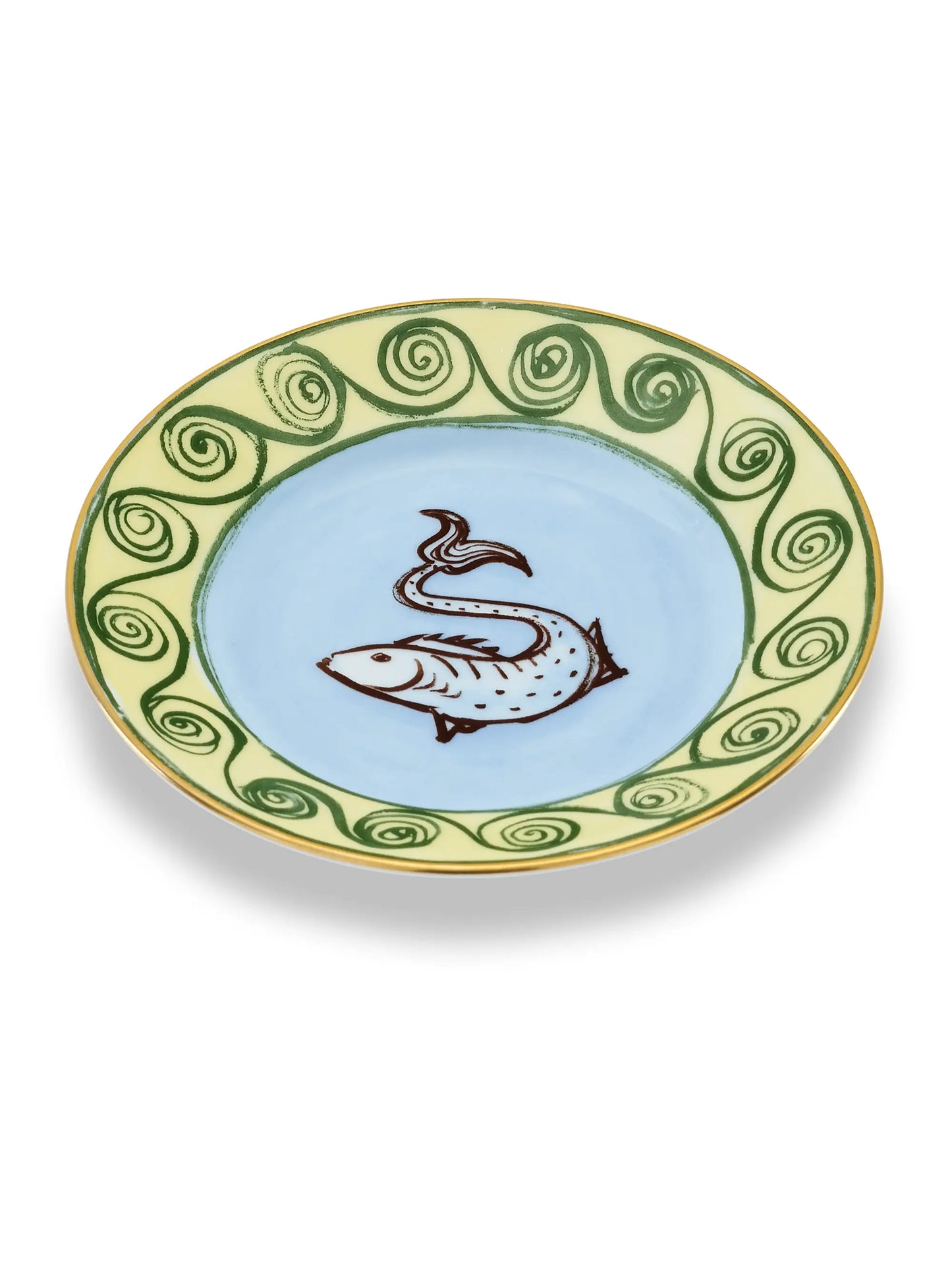 Celeste Giallo Flat Bread Plate