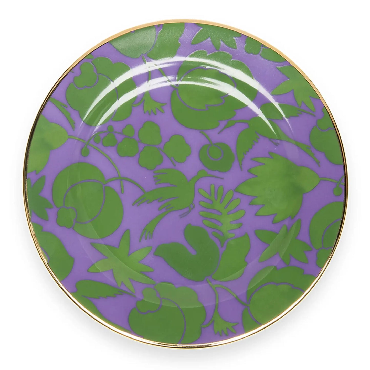 Green Lilac Porcelain Dessert Plate Set (2-Piece)